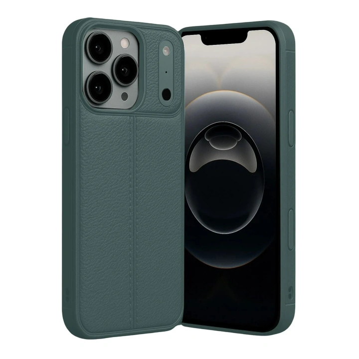 Mey İthalat®   iPhone 17 Pro Max Auto Focus Kapak - Koyu Yeşil
