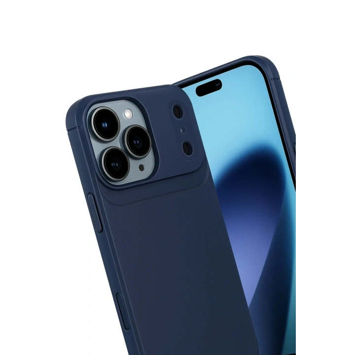 Mey İthalat®   iPhone 17 Pro Max Auto Focus Karbon Kapak - Lacivert