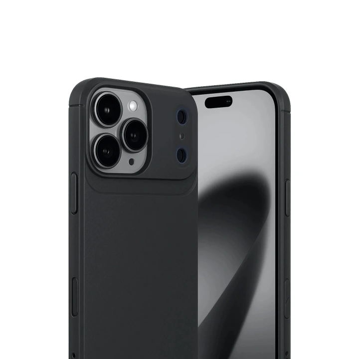 Mey İthalat®   iPhone 17 Pro Max Auto Focus Karbon Kapak - Siyah