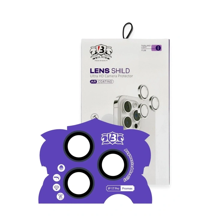 Mey İthalat®   iPhone 17 Pro Max Bilvis Titan Kamera Lens - Lacivert
