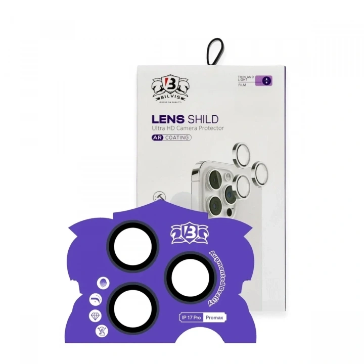 Mey İthalat®   iPhone 17 Pro Max Bilvis Titan Kamera Lens - Lacivert