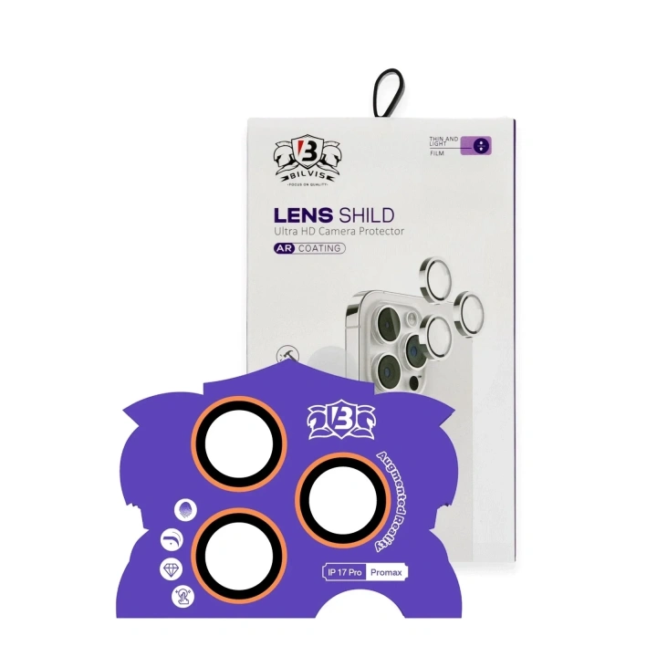 Mey İthalat®   iPhone 17 Pro Max Bilvis Titan Kamera Lens - Turuncu