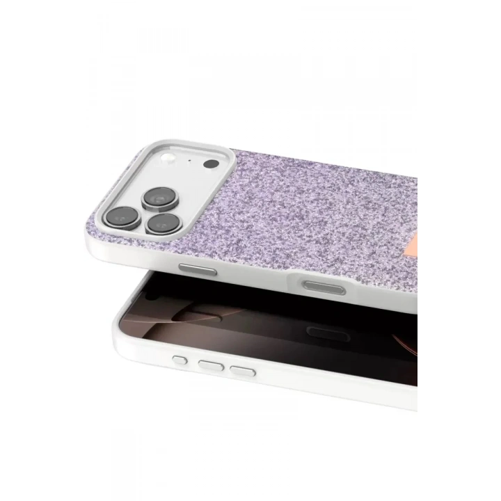 Mey İthalat®   iPhone 17 Pro Max Bright Simli Kapak - Lila