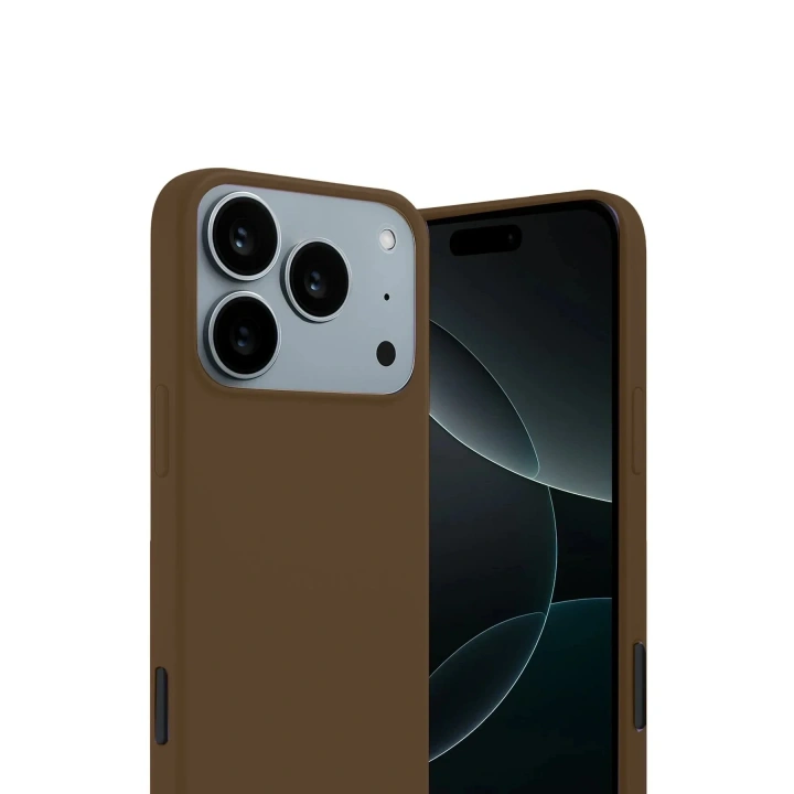 Mey İthalat®   iPhone 17 Pro Max First Silikon - Kahverengi