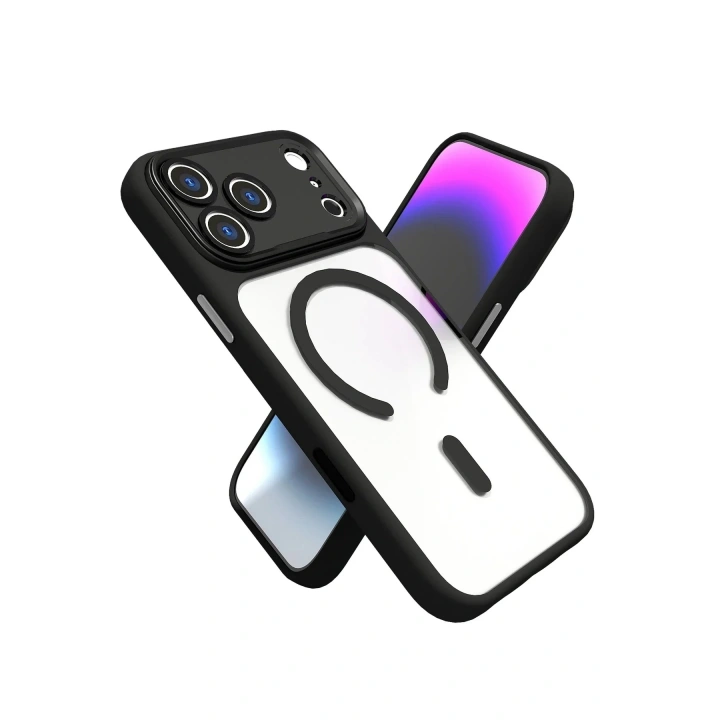 Mey İthalat®   iPhone 17 Pro Max Hazar Magsafe Kapak - Siyah