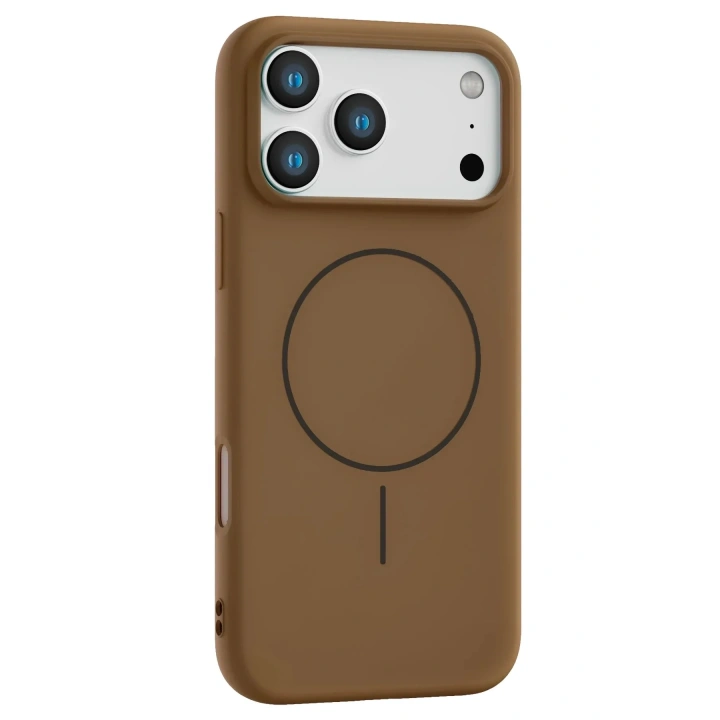 Mey İthalat®   iPhone 17 Pro Max Jully Magsafe Kapak - Kahverengi