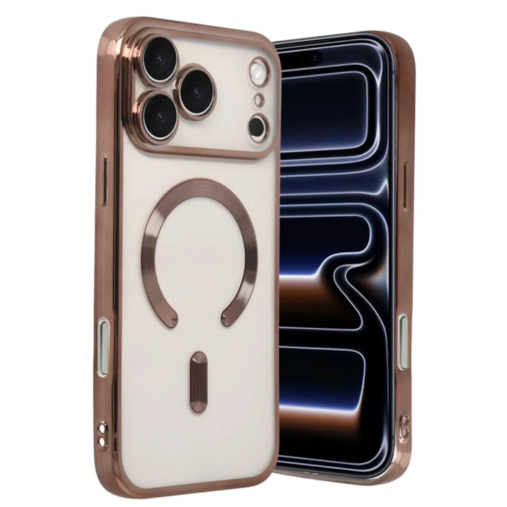 Mey İthalat®   iPhone 17 Pro Max Kross Magneticsafe Kapak - Çöl Titanyum