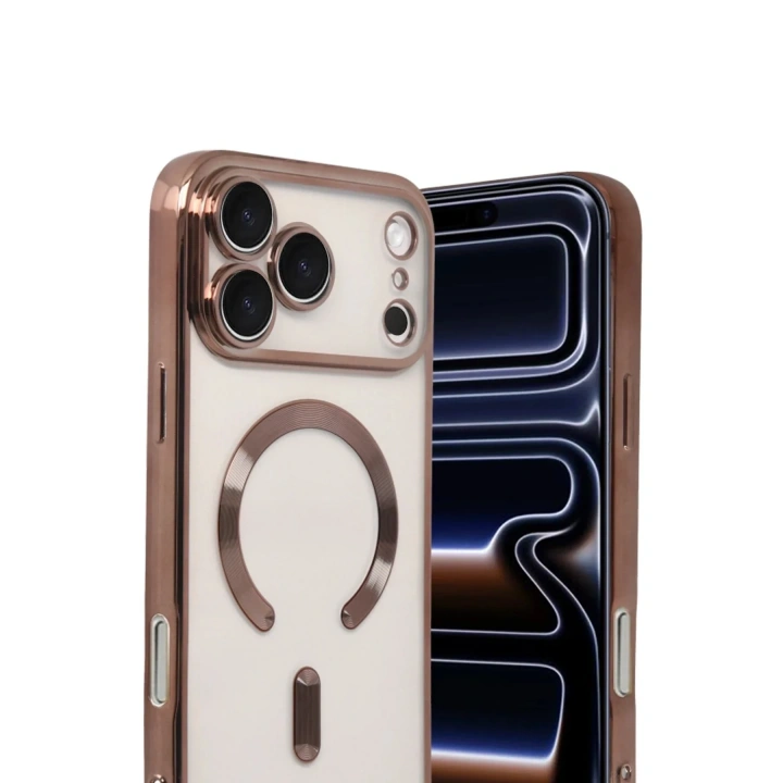 Mey İthalat®   iPhone 17 Pro Max Kross Magneticsafe Kapak - Çöl Titanyum