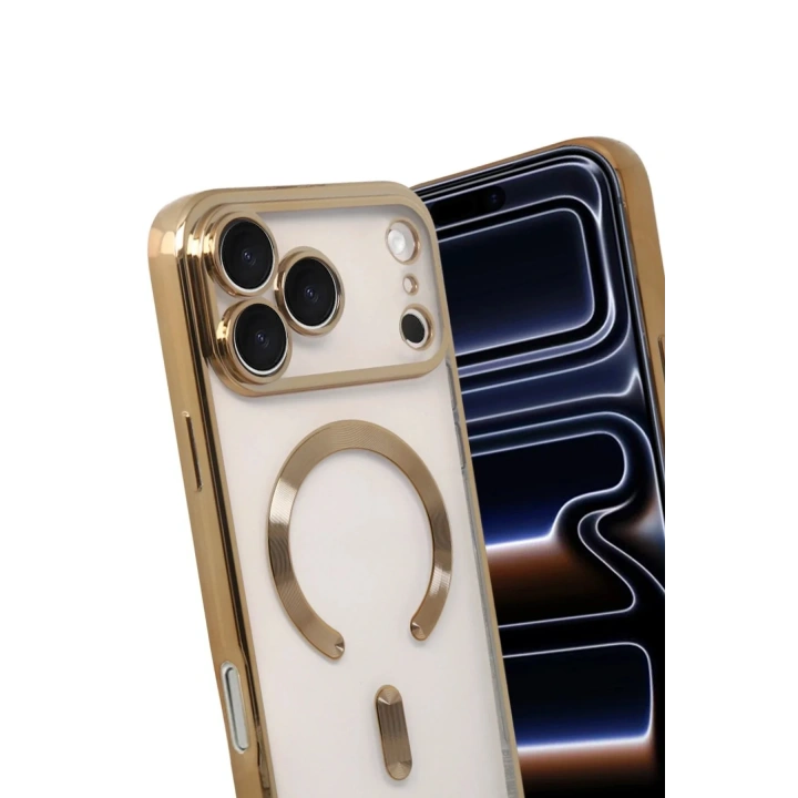 Mey İthalat®   iPhone 17 Pro Max Kross Magneticsafe Kapak - Gold
