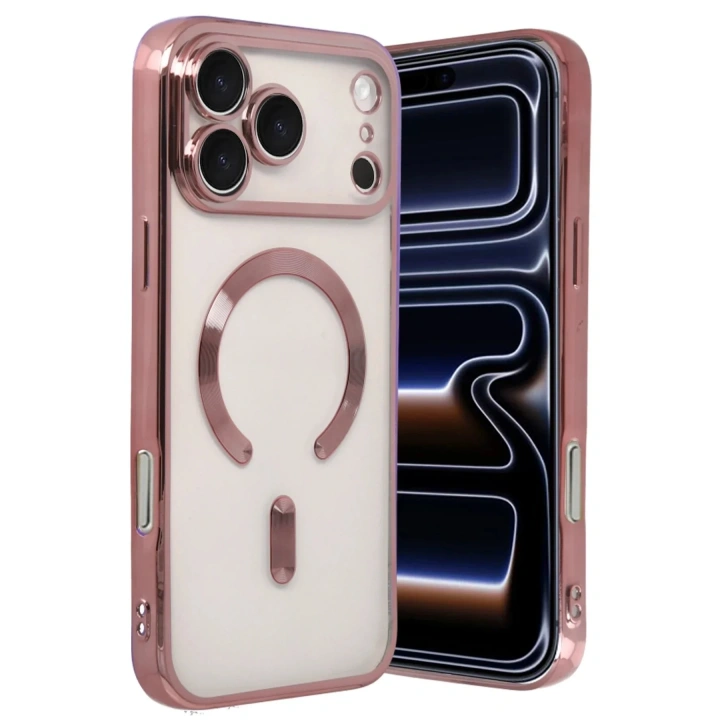 Mey İthalat®   iPhone 17 Pro Max Kross Magneticsafe Kapak - Rose