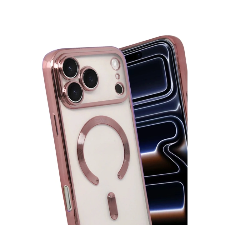 Mey İthalat®   iPhone 17 Pro Max Kross Magneticsafe Kapak - Rose