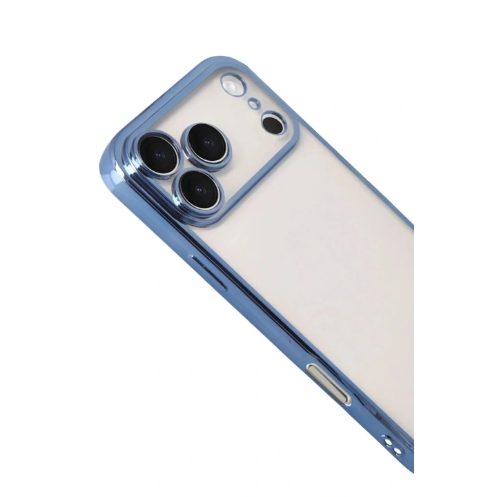 Mey İthalat®   iPhone 17 Pro Max  Lensli Silikon - Açık Mavi