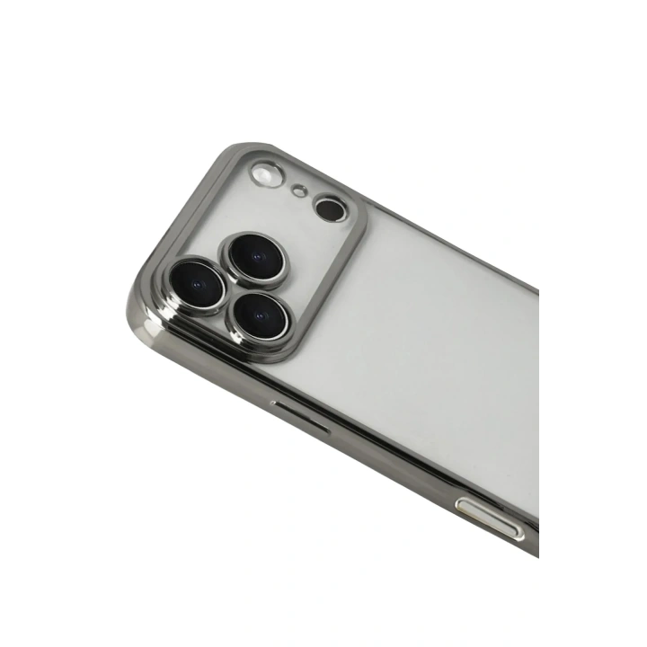Mey İthalat®   iPhone 17 Pro Max  Lensli Silikon - Titan Gri