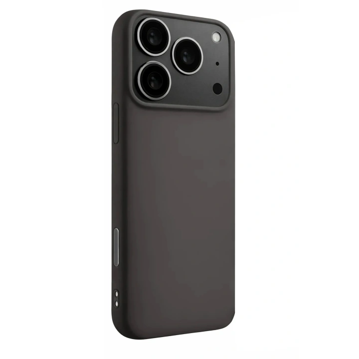 Mey İthalat®   iPhone 17 Pro Max Nano içi Kadife Silikon - Gri