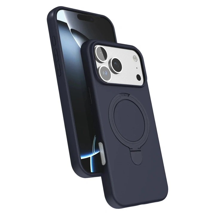 Mey İthalat®   iPhone 17 Pro Max Regal Magsafe Standlı Kapak - Lacivert