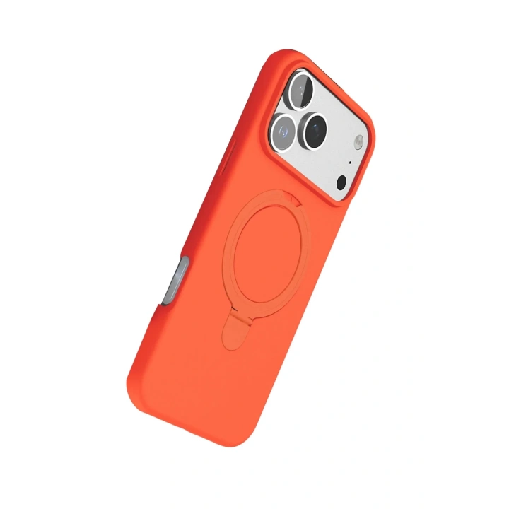 Mey İthalat®   iPhone 17 Pro Max Regal Magsafe Standlı Kapak - Turuncu