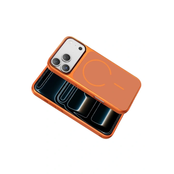 Mey İthalat®   iPhone 17 Pro Max Rush Magsafe Kapak - Turuncu