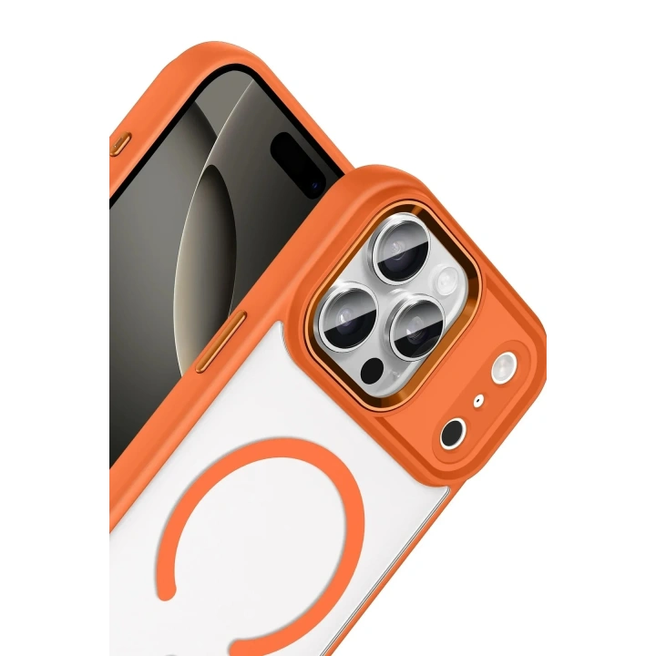 Mey İthalat®   iPhone 17 Pro Max Terea Magsafe Kapak - Turuncu