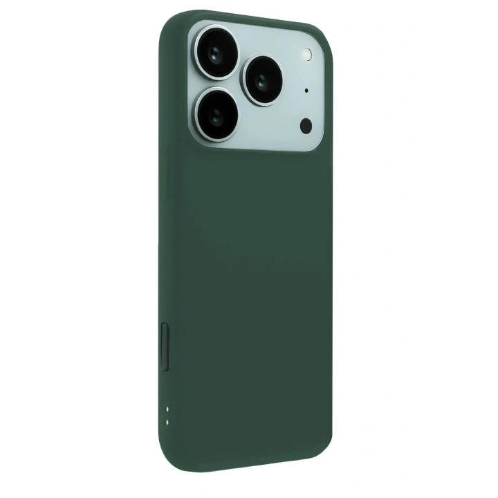 Mey İthalat®   iPhone 17 Pro Nano içi Kadife Silikon - Koyu Yeşil