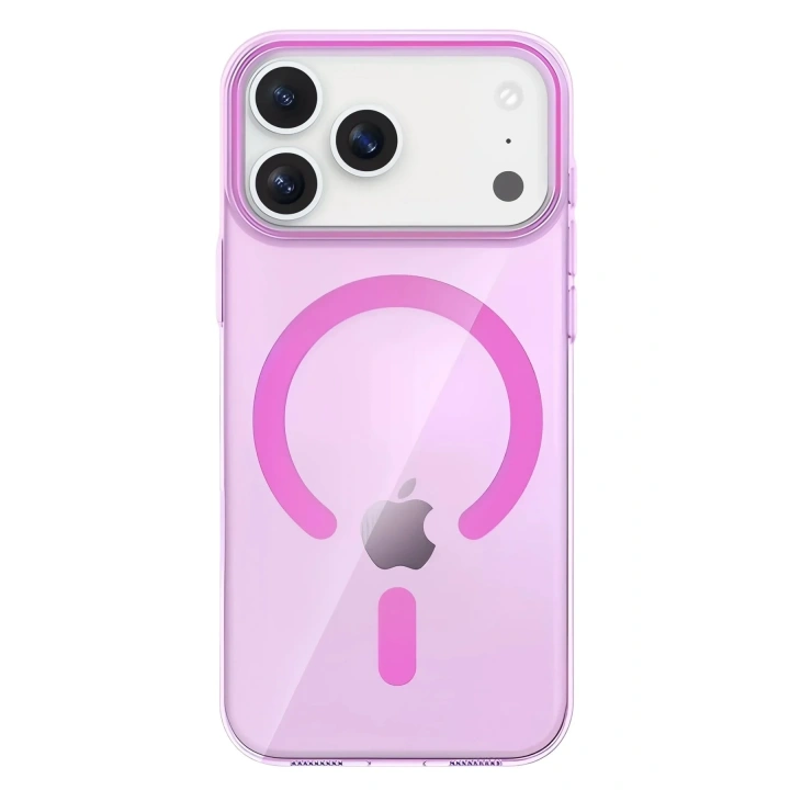 Mey İthalat®   iPhone 17 Pro PC Blank Magsafe Kapak - Pembe