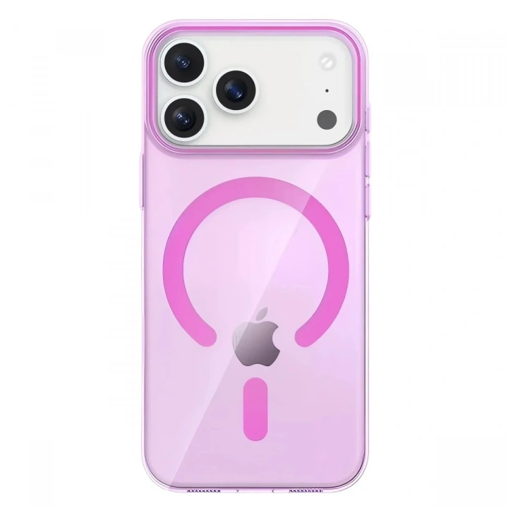 Mey İthalat®   iPhone 17 Pro PC Blank Magsafe Kapak - Pembe