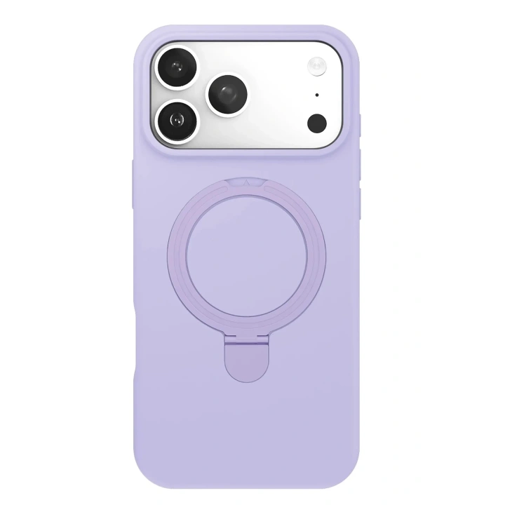 Mey İthalat®   iPhone 17 Pro Regal Magsafe Standlı Kapak - Lila