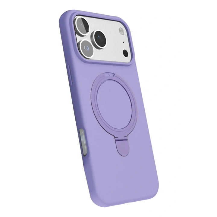 Mey İthalat®   iPhone 17 Pro Regal Magsafe Standlı Kapak - Lila