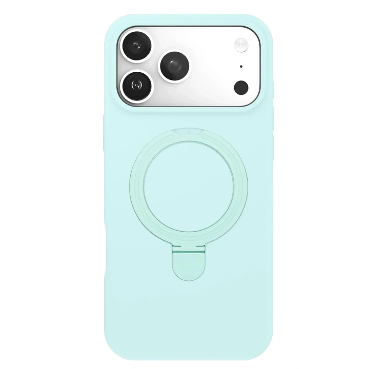 Mey İthalat®   iPhone 17 Pro Regal Magsafe Standlı Kapak - Su Yeşili