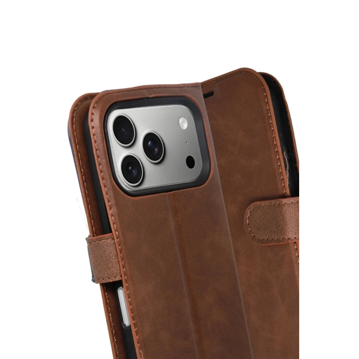 Mey İthalat®   iPhone 17 Pro Trend S Plus Kapaklı Kılıf - Taba