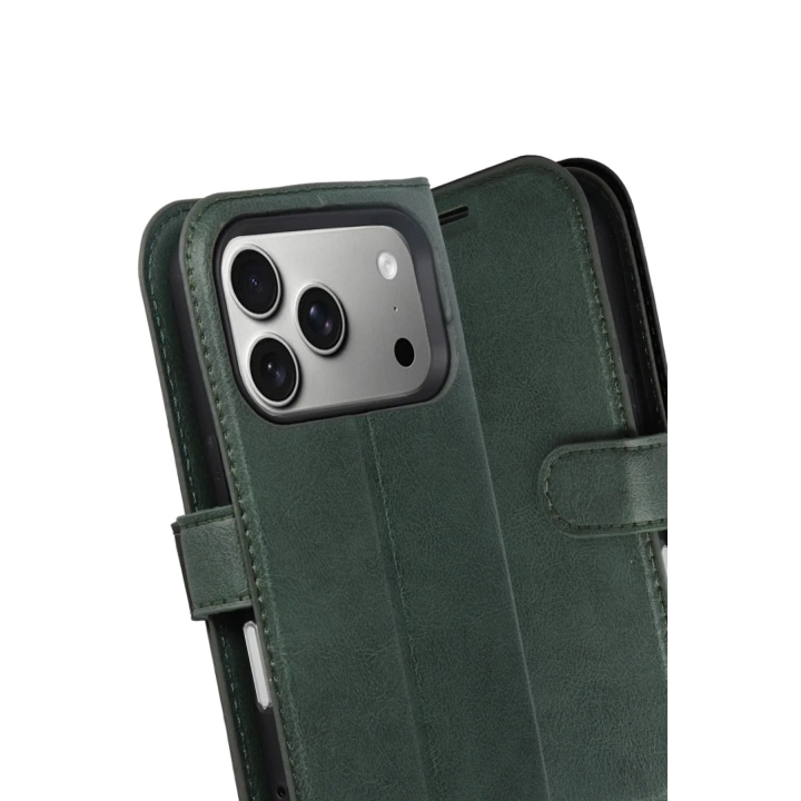 Mey İthalat®   iPhone 17 Pro Trend S Plus Kapaklı Kılıf - Yeşil