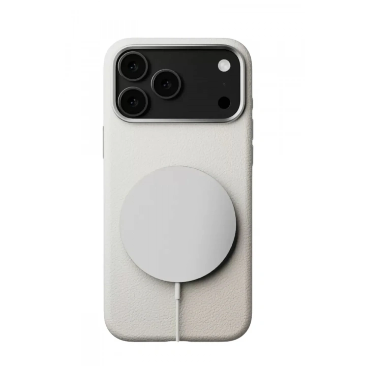 Mey İthalat®   iPhone 17 Pro Wonder Deri Magsafe Kapak - Beyaz