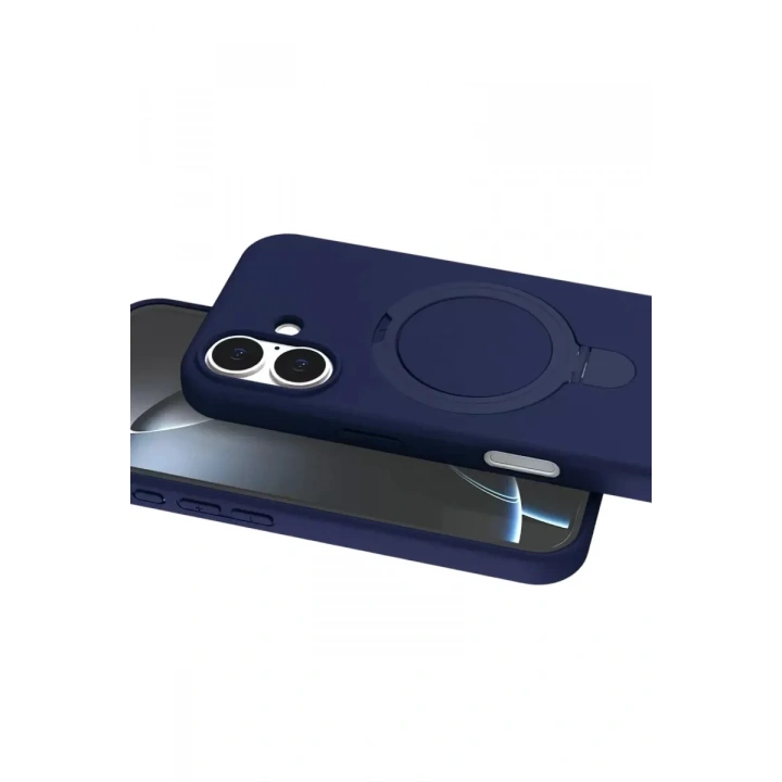 Mey İthalat®   iPhone 17 Regal Magsafe Standlı Kapak - Lacivert