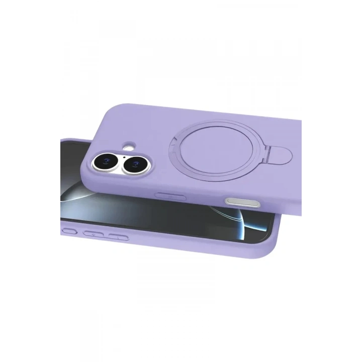 Mey İthalat®   iPhone 17 Regal Magsafe Standlı Kapak - Lila