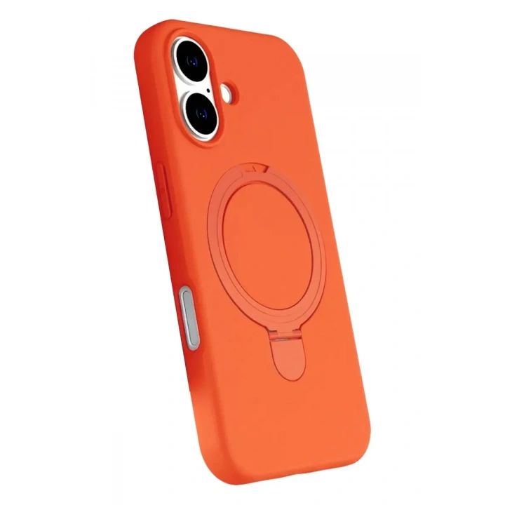 Mey İthalat®   iPhone 17 Regal Magsafe Standlı Kapak - Turuncu