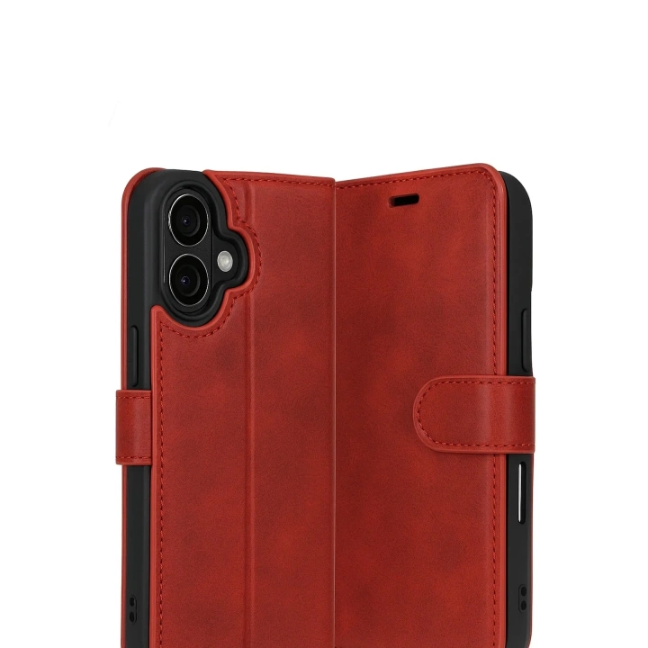 Mey İthalat®   iPhone 17 Trend S Plus Kapaklı Kılıf - Kırmızı