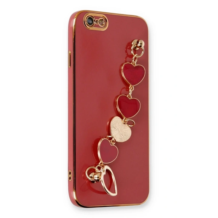 Mey İthalat®  iPhone 6 Kılıf Esila Silikon - Kırmızı