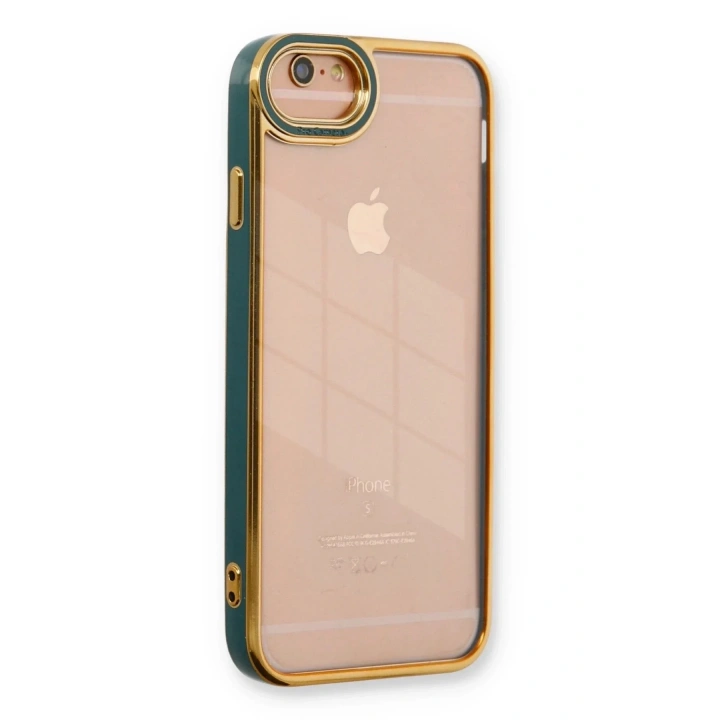 Mey İthalat®  iPhone 6 Kılıf Liva Lens Silikon - Yeşil