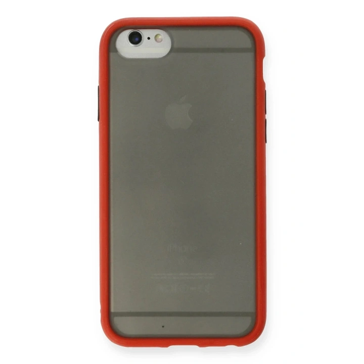 Mey İthalat®  iPhone 6 Kılıf Montreal Silikon Kapak - Kırmızı