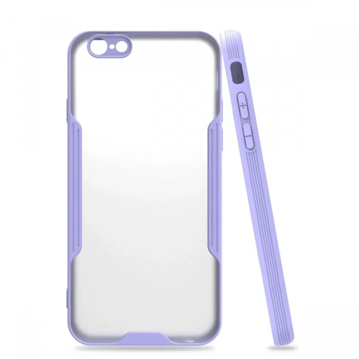 Mey İthalat®  iPhone 6 Kılıf Platin Silikon - Lila