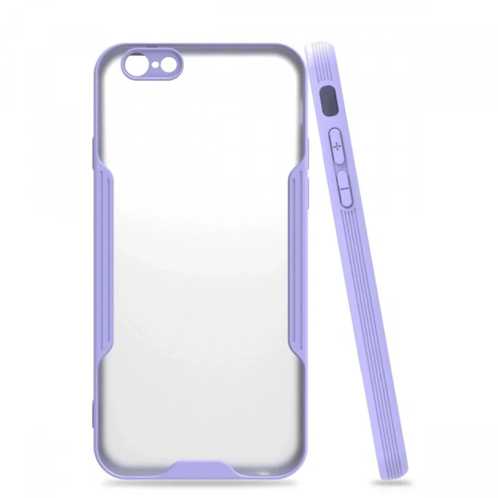 Mey İthalat®  iPhone 6 Kılıf Platin Silikon - Lila