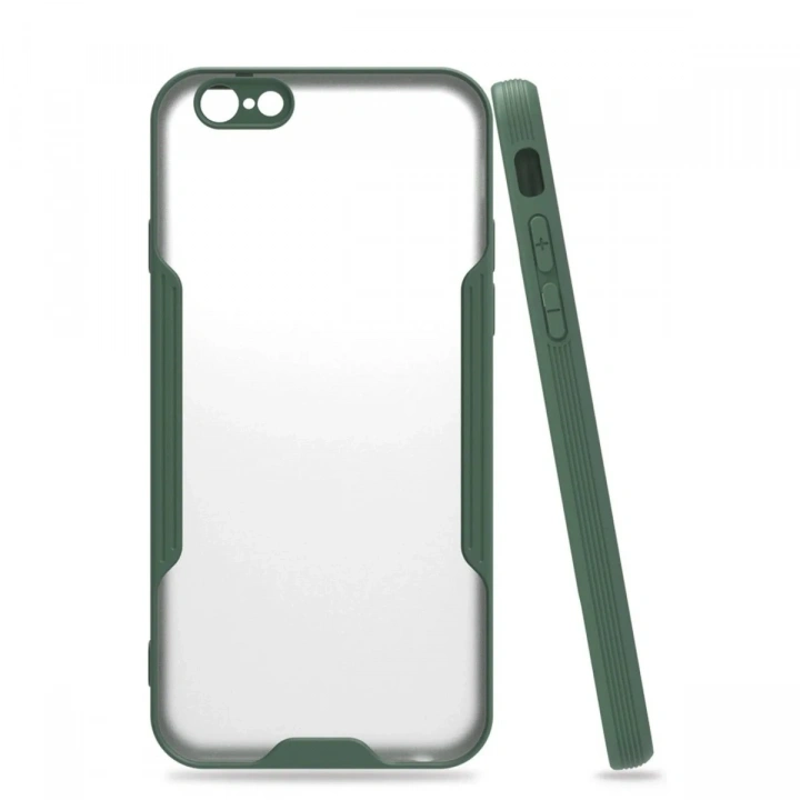 Mey İthalat®  iPhone 6 Kılıf Platin Silikon - Yeşil