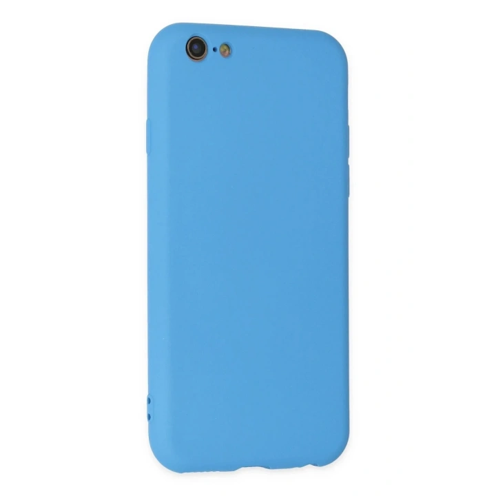 Mey İthalat®  iPhone 6 Plus Kılıf Nano içi Kadife Silikon - Mavi