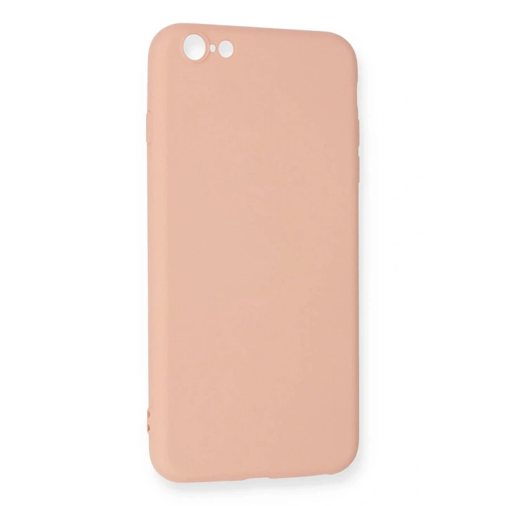 Mey İthalat®  iPhone 6 Plus Kılıf Nano içi Kadife Silikon - Pudra