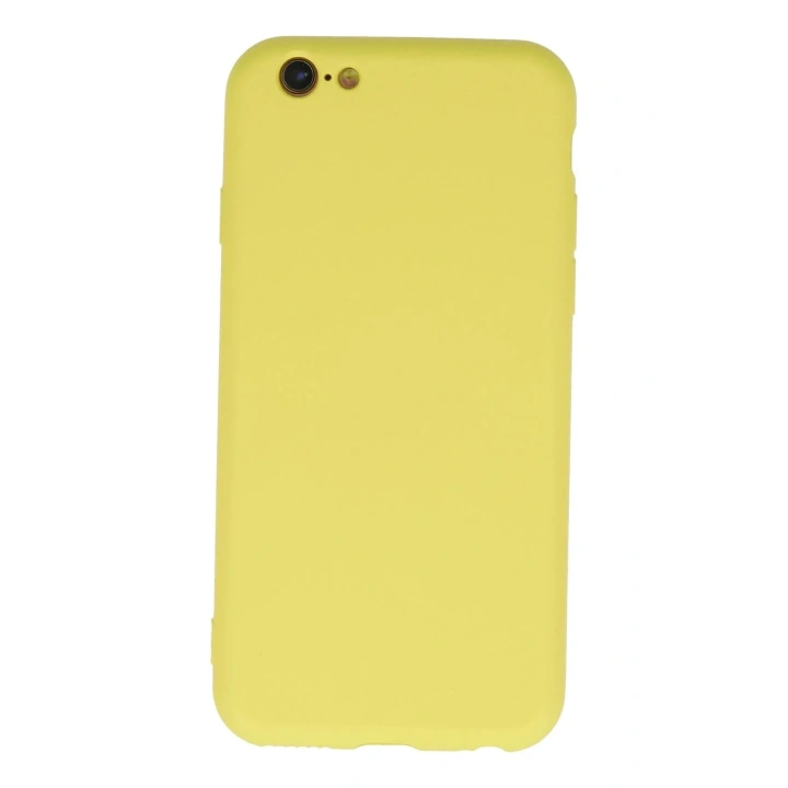 Mey İthalat®  iPhone 6 Plus Kılıf Nano içi Kadife Silikon - Sarı