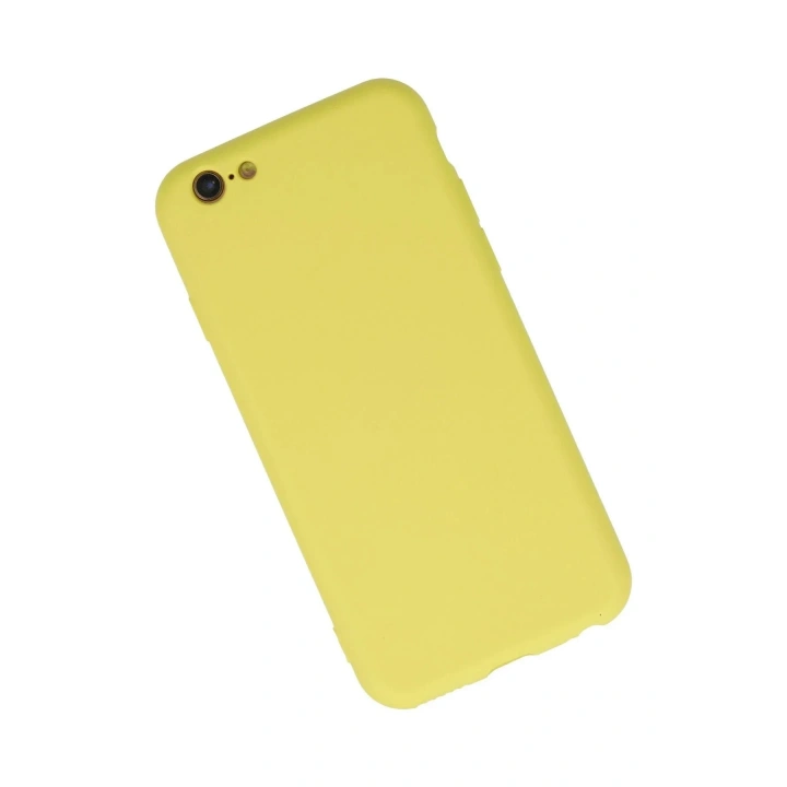 Mey İthalat®  iPhone 6 Plus Kılıf Nano içi Kadife Silikon - Sarı