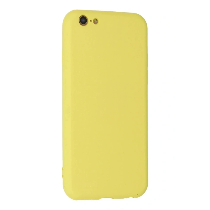 Mey İthalat®  iPhone 6 Plus Kılıf Nano içi Kadife Silikon - Sarı