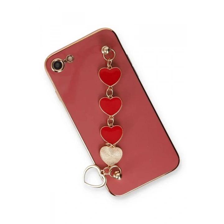 Mey İthalat®  iPhone 7 Kılıf Esila Silikon - Kırmızı