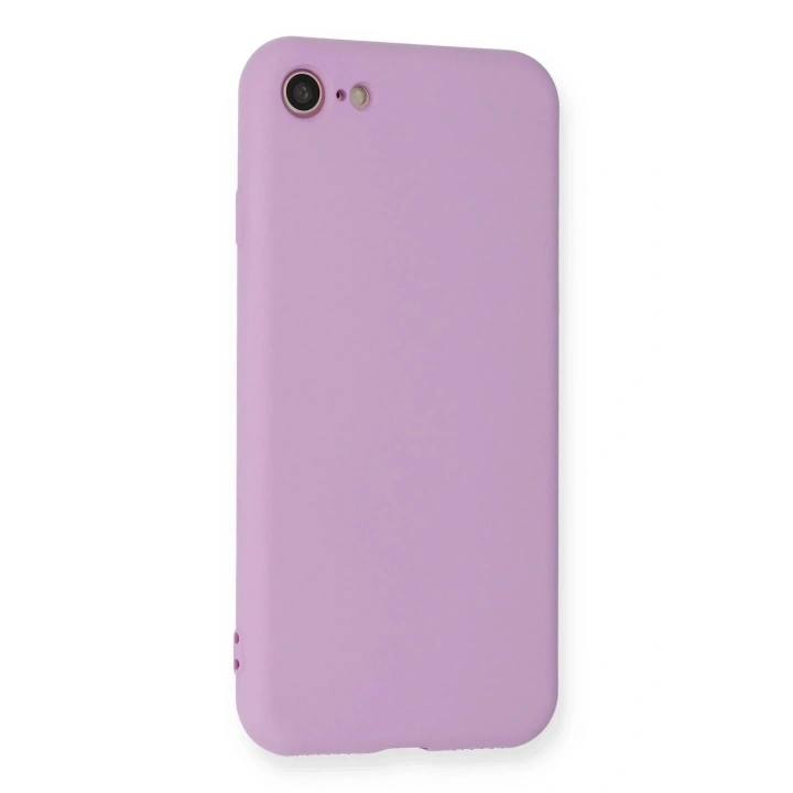 Mey İthalat®  iPhone 7 Kılıf Nano içi Kadife Silikon - Lila
