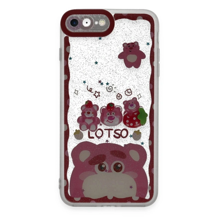 Mey İthalat®  iPhone 7 Kılıf Sweet Desenli Silikon Kapak - Pembe