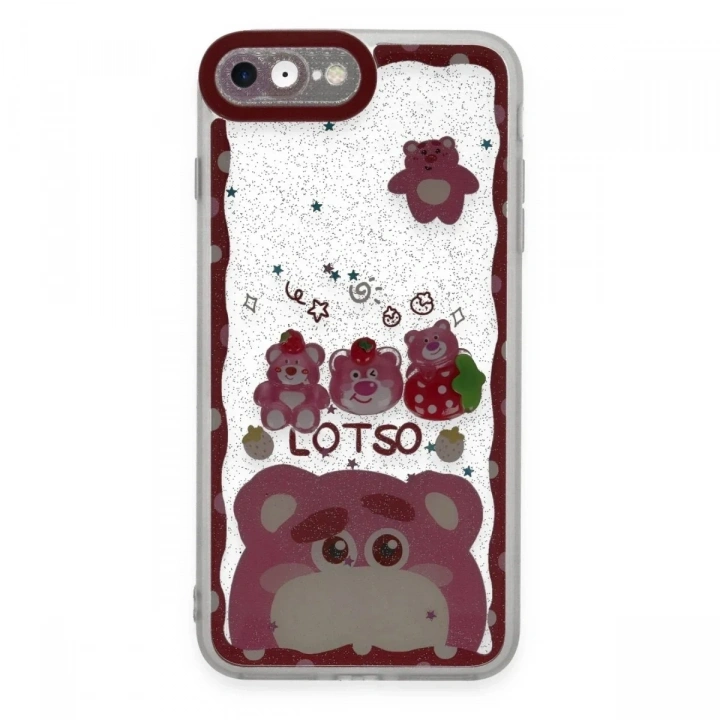 Mey İthalat®  iPhone 7 Kılıf Sweet Desenli Silikon Kapak - Pembe